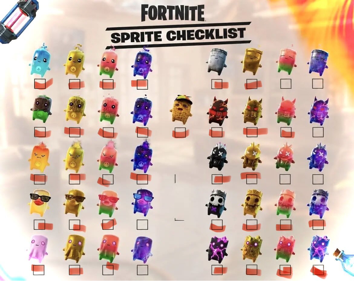 edfed420's tweet photo. Still needing the uncheacked sprite, can trade for a little while. #fortnite https://t.co/ZkVo9Ncx1J