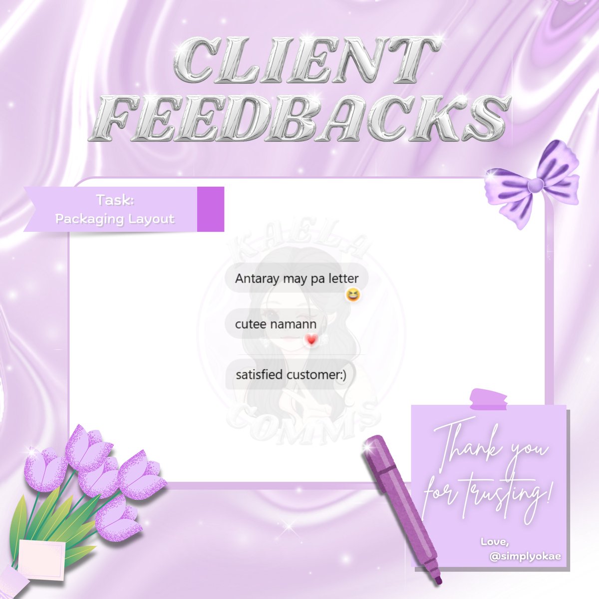simplyokae's tweet photo. 𐙚  Blind Box Packaging Layout 𐙚   
⤷ 𓍢ִ໋🌷͙֒   #okaethanks 𓍢ִ໋🌷͙֒

Recently worked on a packaging layout for my best friend as a grad gift for her friends 🎓It's definitely one of the cutest and sweetest ways to celebrate such a big milestone. Congrats to the graduates! ✨ https://t.co/7yHioFmMWz