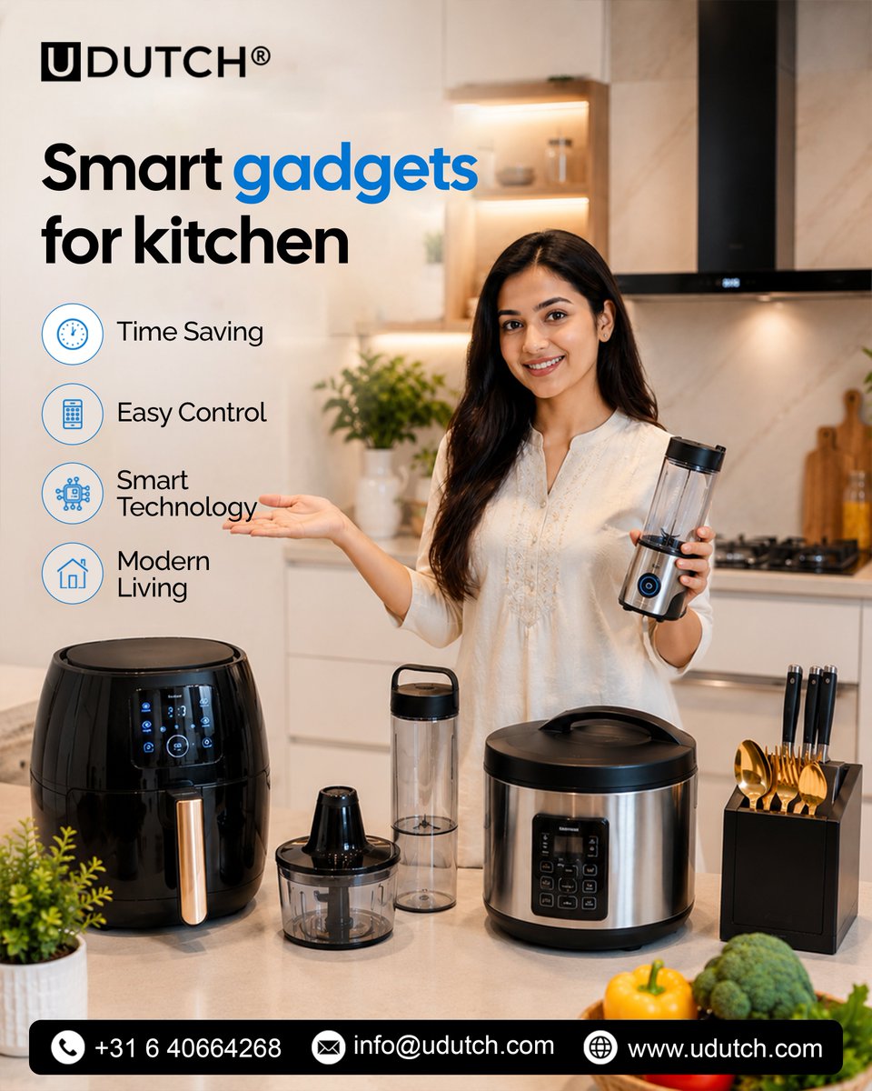 udutch_'s tweet photo. Looking to upgrade your kitchen? Discover smart gadgets for kitchen use with @udutch_ ! From innovative cooking tools to time-saving appliances, our #smart_gadgets_for_kitchen collection makes meal preparation easier, faster, and more enjoyable.

🌐 https://t.co/HENbptxB1m https://t.co/jscwQJ2iPq
