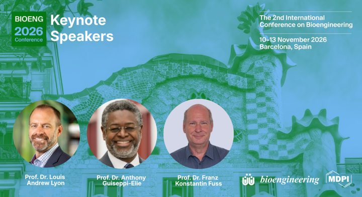 Bioeng_MDPI's tweet photo. We are excited to announce the Keynote Speakers for BIOENG-2026!

🗓️ 10–13 November 2026 
📍 Barcelona, Spain 
🔗 Registration https://t.co/Ri6kf7YHJz
📝 Submit Abstracts https://t.co/9NhHU0aCcf 
 
#BIOENG2026 #Bioengineering #KeynoteSpeakers #RegenerativeMedicine https://t.co/hIlzPiKqyV