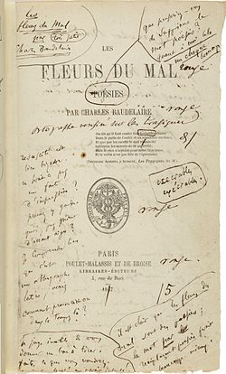 ProfesorJonk's tweet photo. Un día como hoy, en 1857, se publica uno de nuestros libros de cabecera, "Las flores del mal", obra maestra y muy polémica del poeta y traductor francés Charles Baudelaire.
Poemas donde perderse una y otra vez.
Y cuando te encuentras...💙.
#Efemeride #Baudelaire #poesia https://t.co/aXGEgeSrH7