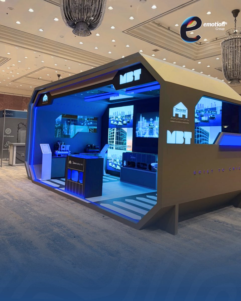 EmotionMena's tweet photo. A futuristic 6×3m booth designed by Emotion Group for HH Shaker and Midea Building Tech, for their IDCC 2.0 participation - Held at the Hilton Jeddah, KSA

Get in touch | https://t.co/F9hG7sMgIj
#EmotionGroup #IDCC2026 #ExhibitionDesign #BrandExperience https://t.co/4VIOJIlhAh