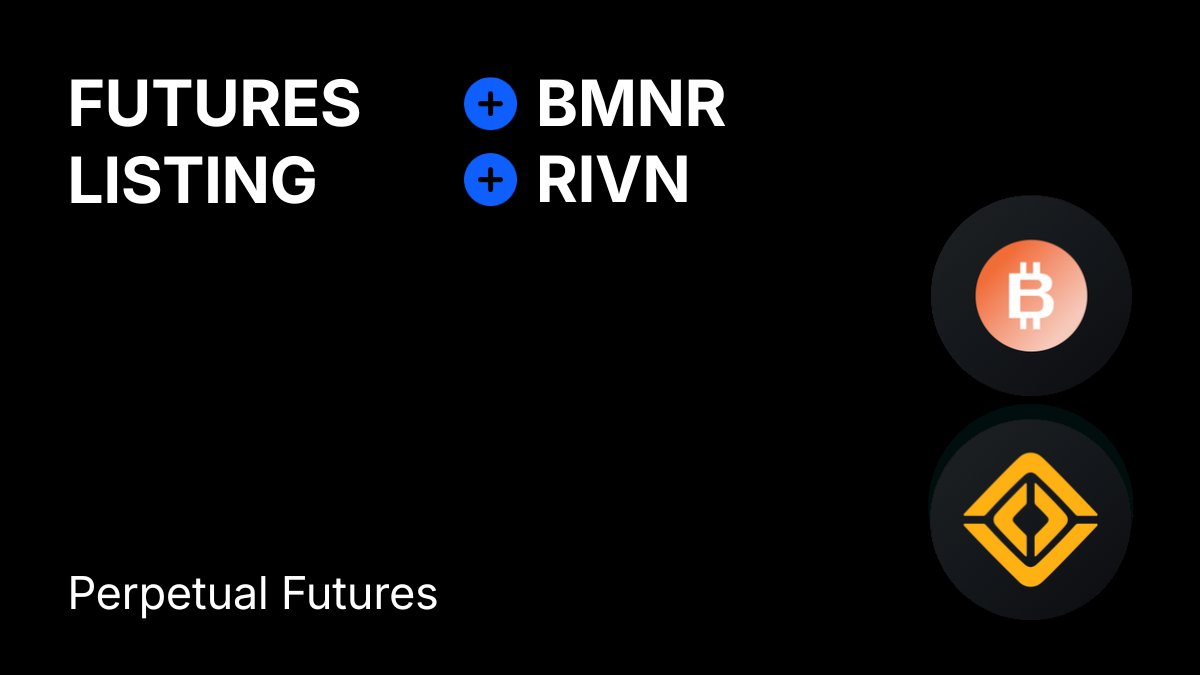 crypto_deffy's tweet photo. The week is just getting started, and BingX is already rolling out fresh opportunities. 🚀

$BMNR and $RIVN Perpetual Futures are now available for trading on BingX.

One thing worth noting is the steady pace of new market additions, with more than 500 perpetual futures listings launched over the past year across various sectors and asset classes.

Newly listed markets often attract early interest as traders begin monitoring liquidity, volume, and price action.

#BingX #BMNR #RIVN #BingXFutures