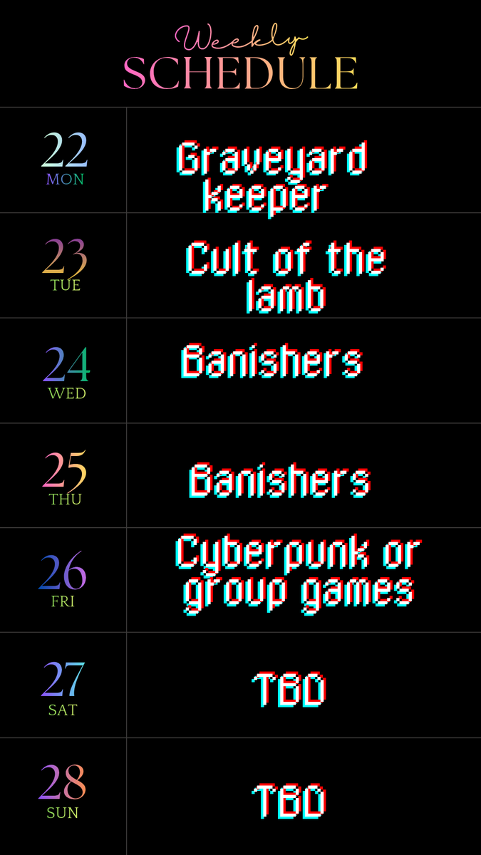 Jaksdaxter1's tweet photo. @everyone new schedule for this week see you there https://t.co/NvXSIY7ghd https://t.co/jBzt8Sx5Jm