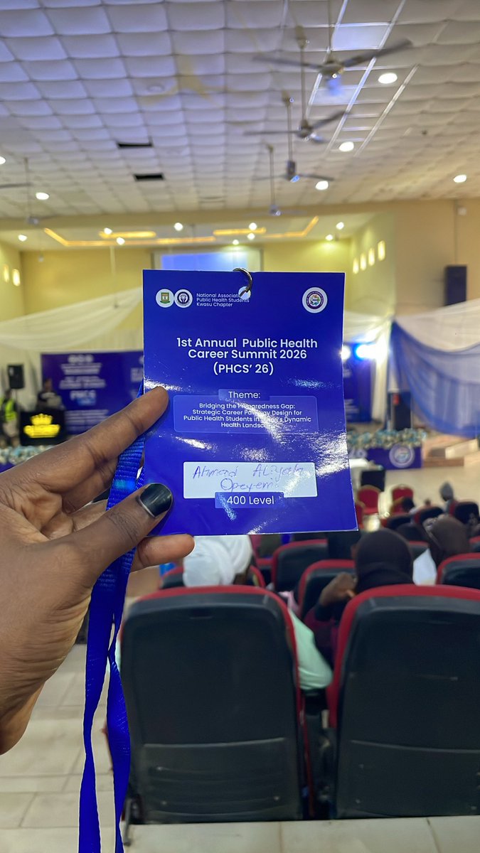Aliyah_Ahmad02's tweet photo. 1st Annual Public Health Career Summit 2026 
Present✅
#Careergrowth #Futurestarthere #Phcs26 https://t.co/PXiIgWOb8s