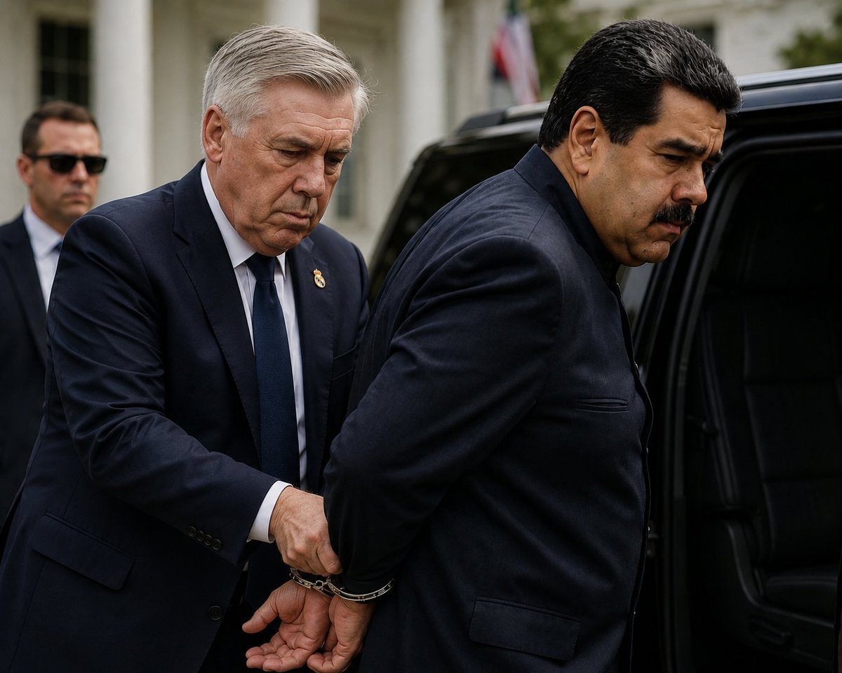 OscarRCY7's tweet photo. @matinialdo Endrick : " Nicolás Maduro no es tan mal presidente,  me gusta mucho "

Ancelotti : https://t.co/itU2eU9nc6