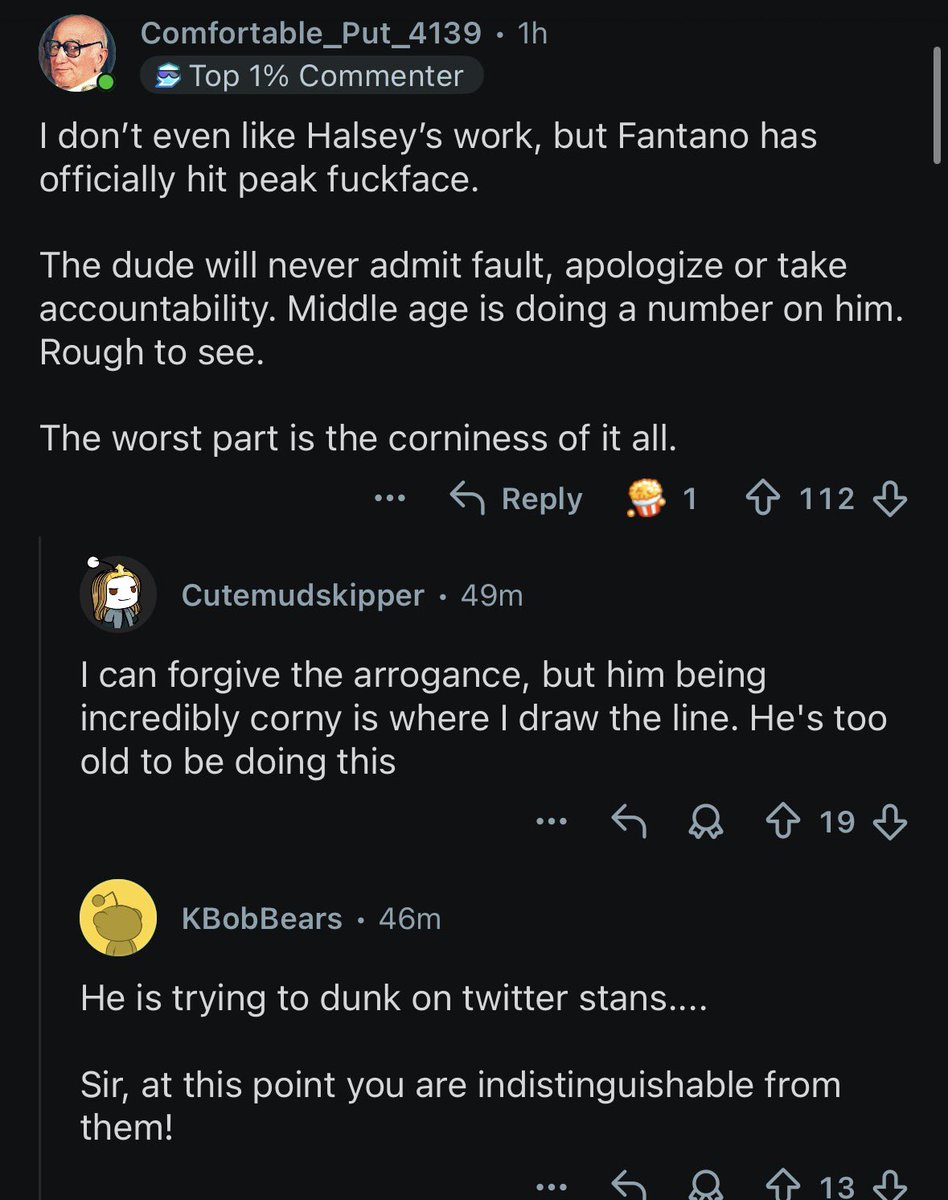 nba_yb_tv's tweet photo. fantanos own subreddit is grilling him for his one-sided beef with halsey 🤣 even his diehard fans can see how out of pocket he’s being with this https://t.co/DwBU1SRC4u