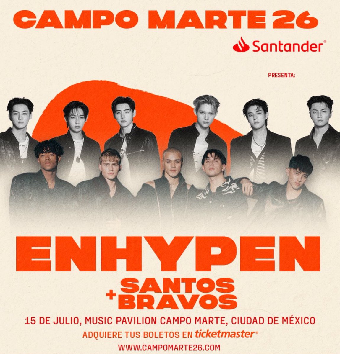 drewvenega's tweet photo. Santos Bravos estará con el grupo Enhypen el próximo 15 de julio en la CDMX https://t.co/eKV0vY0dIF