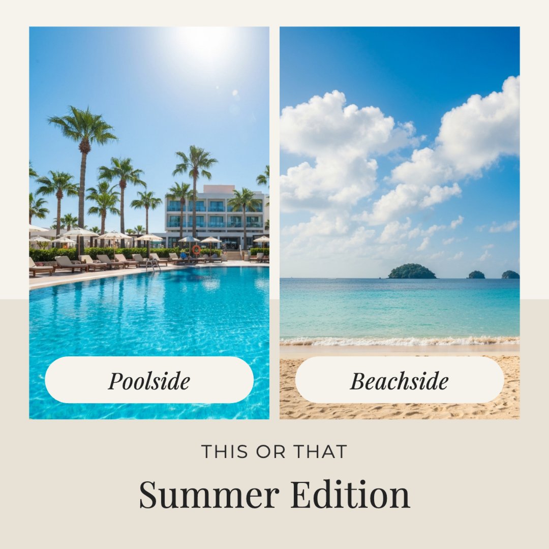 Patishomes's tweet photo. Sunshine, water, and relaxation; what more could you ask for? ☀️💦

Whether it’s the calm of a poolside lounge or the salty breeze and warm sand between your toes, both offer the perfect summer escape.

So tell us… are you team beach or team pool? 🏖️🏊‍♀️ https://t.co/rPCyUUyEjp