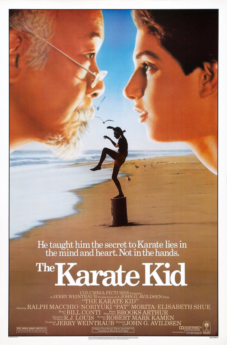 FilmNewsNos's tweet photo. 🎬MOVIE HISTORY: 42 years ago today, June 22, 1984, the movie 'The Karate Kid' opened in theaters!

#RalphMacchio #PatMorita #ElisabethShue #MartinKove #RandeeHeller #WilliamZabka #RonThomas #RobGarrison #ChadMcQueen #TonyODell #JohnGAVildsen https://t.co/vQq2SSKkiN