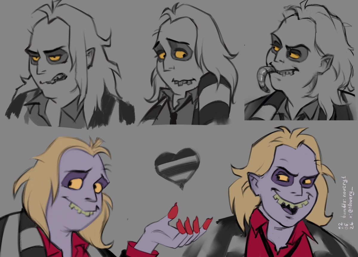 Novery_'s tweet photo. Some toon baby sketches. Experimenting and trying to find my way to draw him
#Beetlejuice #toonjuice #cartoonbeetlejuice #betelgeuse https://t.co/6QP1aviE1i