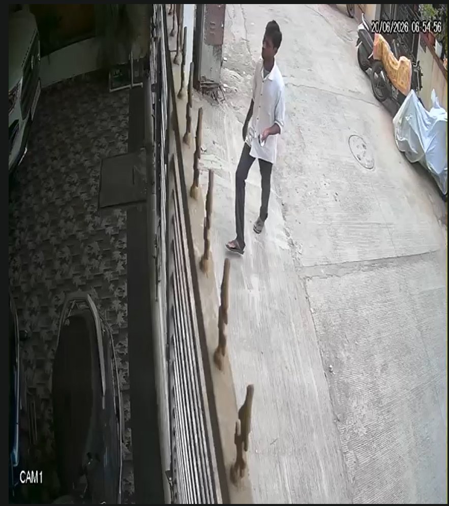 X4Abhishek's tweet photo. My phone, laptop and bag have been stolen. Please help by spreading this message.

Tagging @PuneCityPolice @CPPuneCity @puneruralpolice @DGPMaharashtra @MahaCyber1 for visibility and support.

I work at ZS Pune and have been here for the last 1 year and 7 months. After a long and tiring week, I slept around 12 AM on Friday night as I was already unwell with fever and cough. The next morning, I woke up and found that my office bag and personal phone were missing.

The incident happened at Reddy’s Royal Stay PG, near ITPP, Tulaja Bhawani Nagar, Kharadi, Pune, Mahaashtra on June 20, 2026. I checked the CCTV with the PG owner and saw that an unknown person from outside entered the PG. There was no proper security at the main gate at that time. He checked a few rooms for unlocked doors and then entered my room on the 1st floor of the PG at around 6:55 AM while I was asleep.

My roommate had gone downstairs, he shut the door but did not lock completely, thinking he would come back in 5-10 minutes. The person (thief) took my bag and phone and walked out around 7:00 AM like a normal PG resident. My roommate was sitting on the sofa on the ground floor and even saw him (thief) going outside with the bag, but he could not suspect him because he thought he might be someone from the PG.

Stolen items include my office laptop (Lenovo L14 Gen 2) and charger, personal phone (Samsung Galaxy S24) and charger, earphones, specs, mouse and other personal items inside the backpack. This is not just a financial loss - my personal data, office asset, time, mental peace and recovery effort are all affected.

I immediately informed my office manager and TAC team, then went to Kharadi Police Station, Pune to file the FIR. I spent almost the whole day at the police station and got the FIR acknowledgement later on the next day. FIR No. 0215/2026 is registered at Kharadi Police Station, Pune City.

Now it has been more than 48 hours since the theft and FIR filing. I have faith in Kharadi Police and Pune City Police that they will help me recover my personal belongings and my company’s lost assets.

Requesting @PuneCityPolice @CPPuneCity to please look into this urgently and help trace the accused through CCTV and other investigation methods so that the stolen items can be recovered as soon as possible. Also tagging @puneruralpolice @DGPMaharashtra @MahaCyber1 for visibility and support.

Please help amplify this. Every share can help. Attaching the CCTV snapshots of the incident.

#Pune #Kharadi #PunePolice #Theft #StolenPhone #StolenLaptop