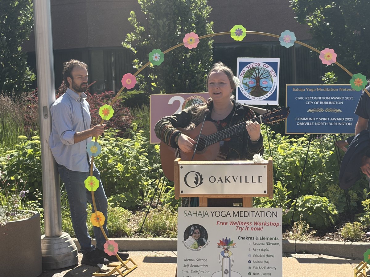 Effie_ONB's tweet photo. Celebrating 20 years of service, wellness, and community connection in Oakville.

In recognition of International Yoga Day, a flag raising was held at Oakville Town Hall celebrating wellness, mindfulness, and community connection.

Congratulations to the @SY_Halton Yoga Meditation Network and the Cultivators of Joy team on 20 years of service in Oakville.

Thank you to Ioana, the volunteers, community partners, and everyone involved in organizing this meaningful celebration and the upcoming free wellness activities across Halton.

Initiatives like these help promote inner peace, holistic well-being, and a stronger sense of community.