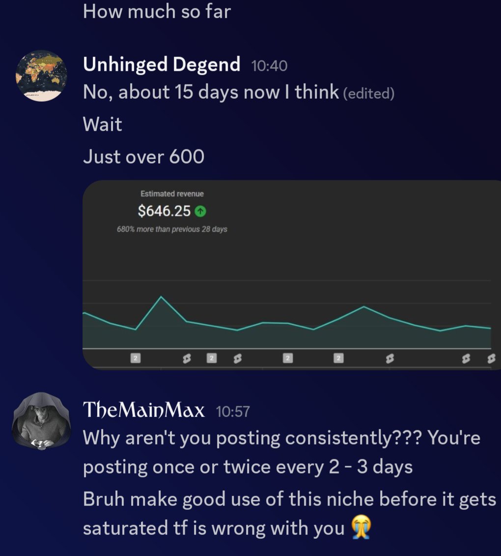 TheMainMaxX's tweet photo. Update on 2 out of the 4 people I'm teaching youtube shorts to

2nd just got monetized https://t.co/4skRdcRVy8