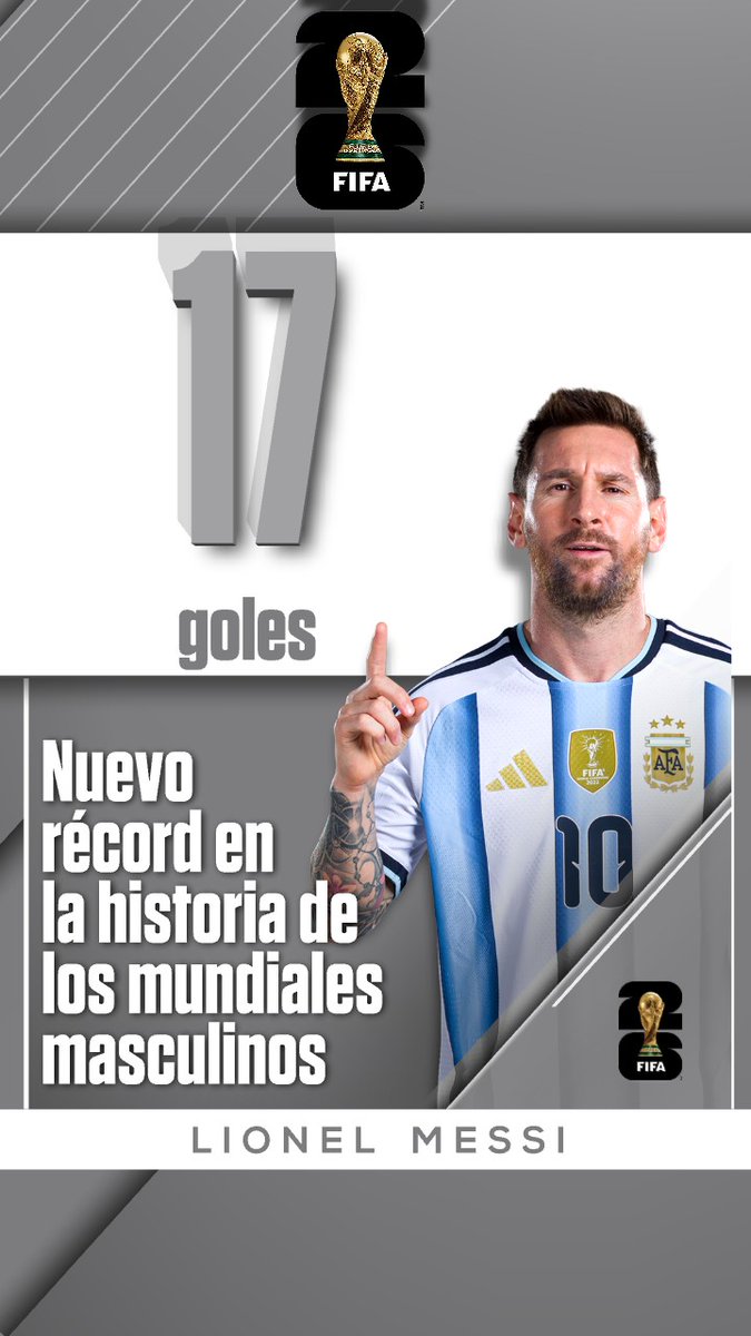 SC_ESPN's tweet photo. #AHORA - ¡¡LIONEL MESSI ES EL MÁXIMO GOLEADOR DE LA HISTORIA DE LOS MUNDIALES!!

⚽ #ESPNMundial
📺 Mirá los mejores partidos de la #FIFAWorldCup por ESPN, en el Plan Premium de #DisneyPlus https://t.co/SQkNHSsNzj