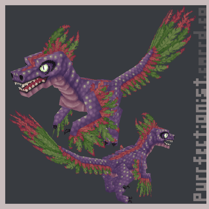 Purrfectionist2's tweet photo. I made a custom #Hytale dinosaur! 🦖

Ingame, the feathers glow!

Creator Code: PURR
#HytaleModding #Blockbench https://t.co/SOdKhSzVN1