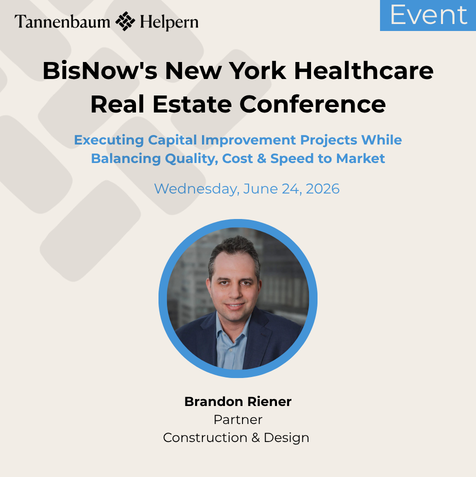 THSHLAW's tweet photo. THSH sponsors BisNow's NY Healthcare Real Estate Conference on 6/24. Brandon Reiner will moderate "Executing Capital Improvement Projects While Balancing Quality, Cost &amp; Speed to Market". Register at https://t.co/cDKlN8dZqg https://t.co/tyEtVBWxDT