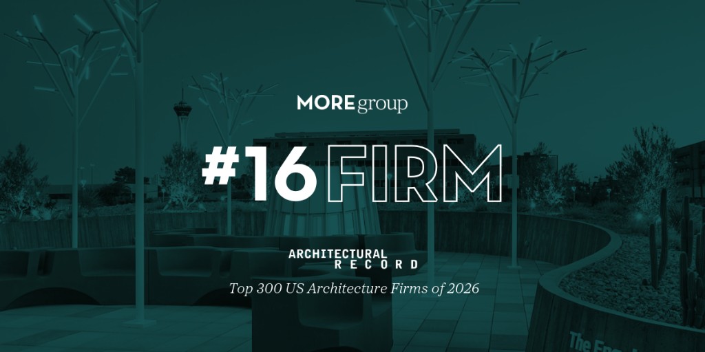 weareMOREgroup's tweet photo. We are proud to rank #16 on @ArchRecord's Top 300 U.S. Architecture Firms of 2026! The annual ranking showcases our sustained success, and we are grateful to our incredible architects, team members, clients, and partners who help us stay strong and change the world! https://t.co/IBuiB0co5N