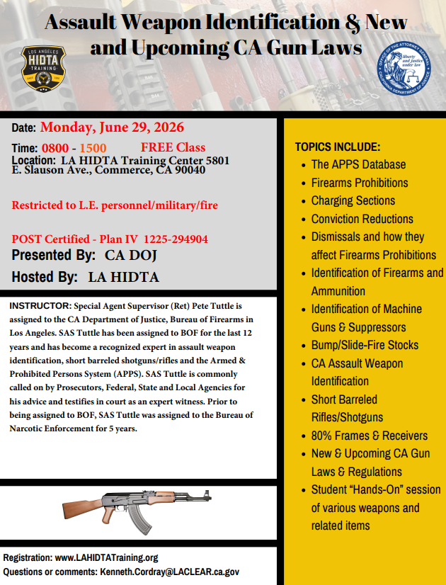 LA HIDTA Training hosted by LA CLEAR tweet media