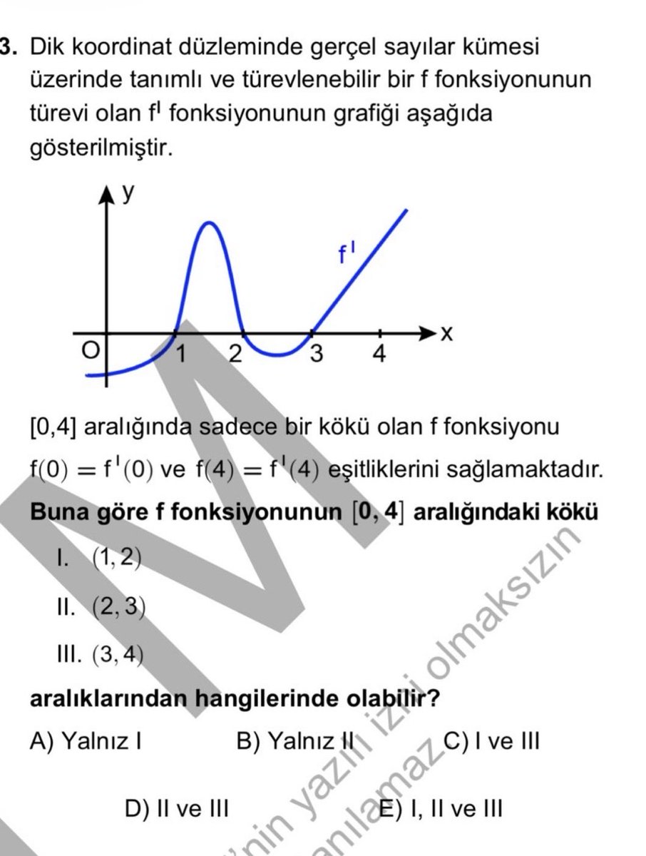 mf_matematik's tweet photo. Soruda alanlar sayısal olarak verilmemiş, sadece grafiğin nitel şekli var. Bu da iki senaryonun da mümkün olduğunu gösteriyor.​​​​​​​​​​​​​​​​​​​​​​​​​​​​​​​​​​​​​​​​​​​​​​​​​​Yani cevap İ ve III.
Birbirinin gazına gelen arkadaşlarım yanlış düşünüyor.ÖSYM gaza gelme cevabı değiştirme.