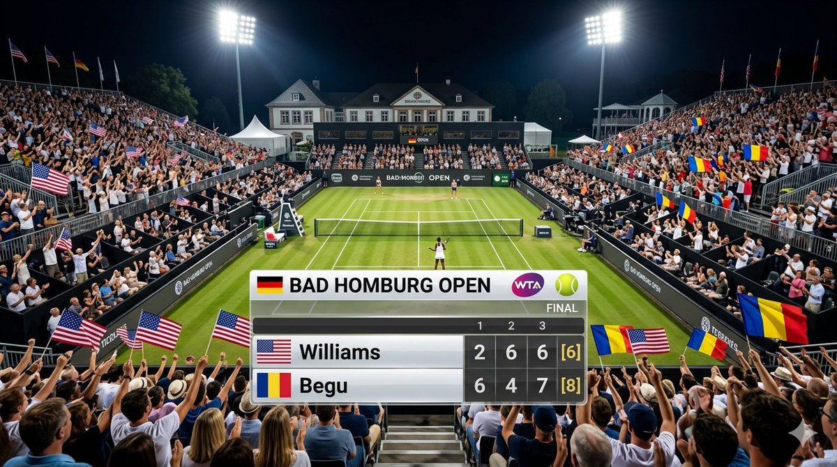 JuanPTeixeiraCM's tweet photo. WTA 500 de Bad Homburg 🎾🇩🇪 | Ronda 1️⃣

Final del partido en el Court Central 

Williams 🇺🇸 2️⃣ | 6️⃣ | 6️⃣ [6️⃣]
Begu 🇷🇴 6️⃣ | 4️⃣ | 7️⃣ [8️⃣]

#WTA #WTA500 #BadHomburgOpen #BadHomburg #Alemania #Williams #Begu #EstadosUnidos #EEUU #USA #Rumania https://t.co/mRim0kyin1