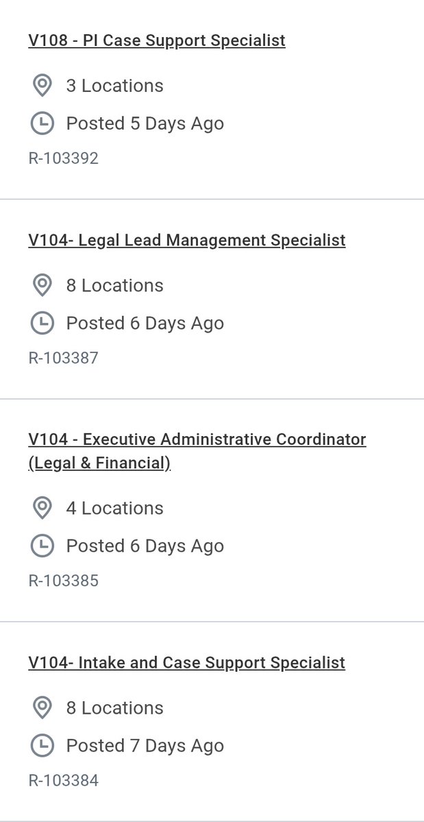 CarolBoitumelo1's tweet photo. Work From Home Jobs (Remote):

1. Document Coordinator
2. Client Executive Assistant
3. Legal Client Services Receptionist
4. Executive Administrative Assistant
5. Executive Program Coordinator
6. Litigation Legal Assistant
7. Pre-Litigation Paralegal Assistant
8. Criminal Law Legal Assistant
9. Sales Intake Coordinator
10. Digital Marketing Assistant
11. Receptionist | Reception and Administrative Support Specialist
12. HR Partner
13. Client Intake Administrative Assistant
And many more

Apply here: 
https://t.co/tNpHt5Qflx