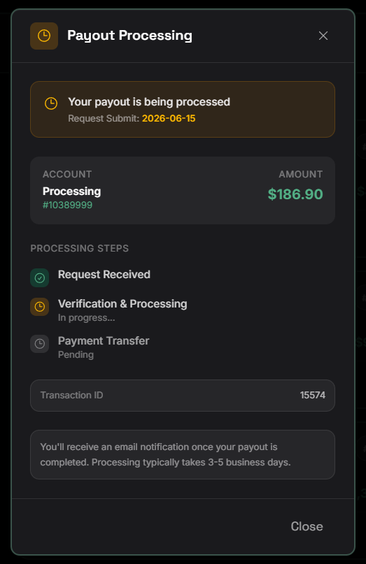 binarybina66102's tweet photo. I submitted my payout request on June 15, 2026. The amount is only $149 after the split, and I am still waiting for an update regarding the payout. I understand that payout approvals may be taking longer than usual at the moment, but I remain hopeful and believe that my payout will be approved soon. I would appreciate any update you can provide. Thank you.   @AlexQuantTekel @Finn_QTFunded @QtFunded