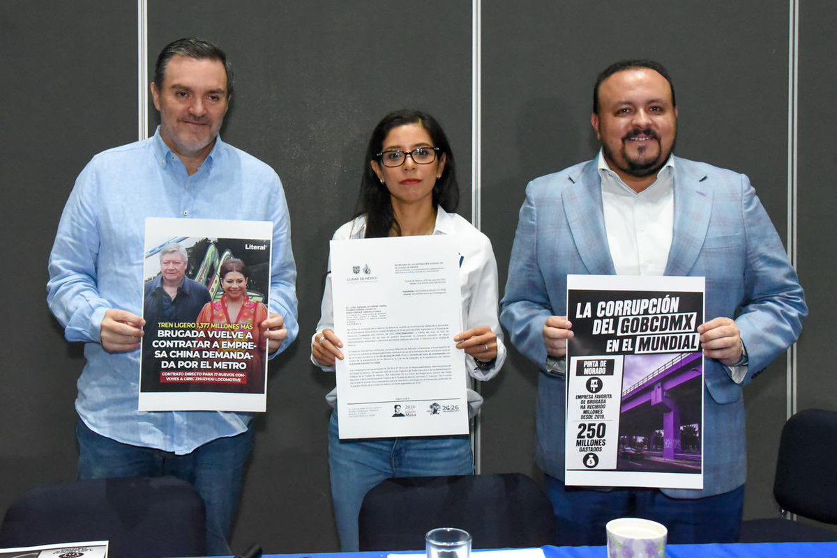 luisag_urena's tweet photo. Denunciamos al gobierno de Clara Brugada por irregularidades y corrupción en al menos $1,362 millones gastados en las obras del Mundial. 

Ni una sola de las obras se salva de este esquema de corrupción: en todas hubo simulación de competencias, sobrecostos, empresas fantasma contratadas y entregas de mala calidad. 

Estos son los montos que observamos:
*Ciclovía de Tlalpan: $6.3 millones
*Remodelación de estaciones del Metro: $213 millones
*Pinta de cruces con ajolotes: $62.1 millones
*Pinta de puentes de morado: $11.3 millones
*Calzada Flotante de Tlalpan: $1,130 millones