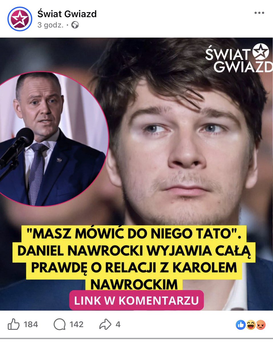 szalonyreporter's tweet photo. Jak manipulują nami media?

Daniel Nawrocki - „nie było mi wpajane, że to jest Karol i masz mówić do niego tato”

Świat Gwiazd - „Masz mówić do niego tato”

Czemu to ma służyć? Skłóceniu nas? Kontrowersji? Wzbudzeniu emocji, które nie do końca są dobre? 

@SwiatGwiazd powinno Wam być wstyd.