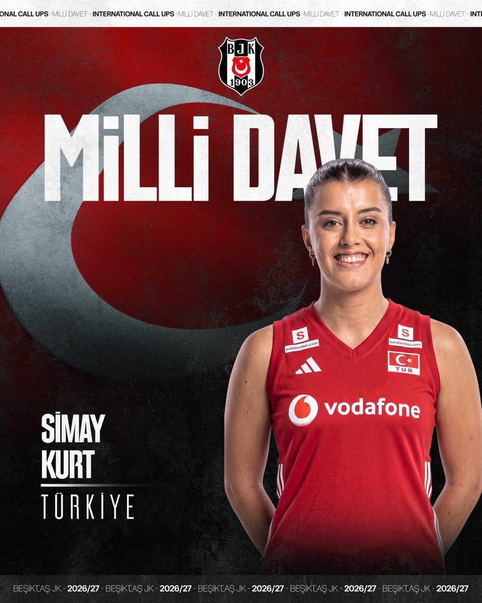Voleybol_BJK's tweet photo. Liberomuz Simay Kurt, 2026 Akdeniz Oyunları hazırlıkları kapsamında A Milli Kadın Voleybol Takımımızın kamp kadrosuna davet edildi.

1 Temmuz'da başlayacak milli takım kampında yer alacak sporcumuza başarılar dileriz. 🖤🤍 https://t.co/EjDlBJ39pB