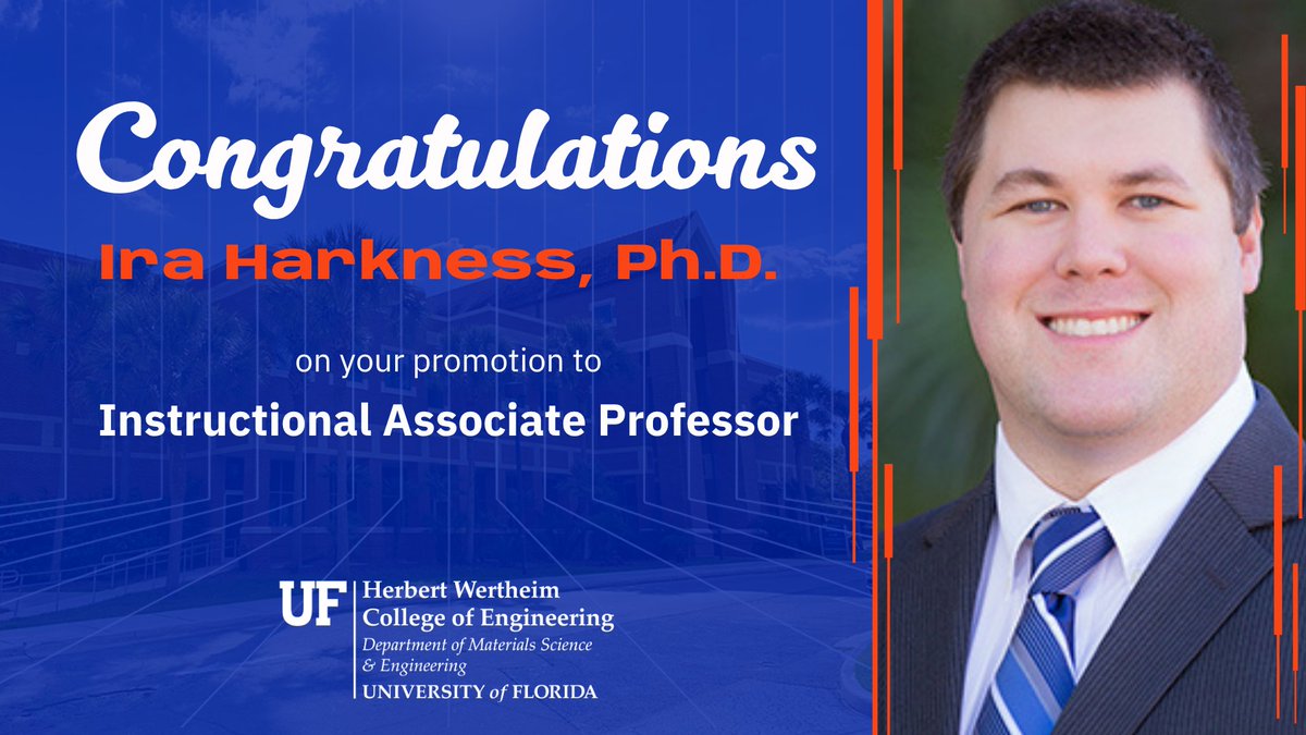UFMSE's tweet photo. Congratulations to our four @UFMSE faculty members who were promoted this summer!  🎉 We are incredibly proud of your hard work, dedication and commitment to our college. 

Join us in celebrating their achievements and #GoGators! 

#ufmse #ufengineering https://t.co/ffRmjl1pVS