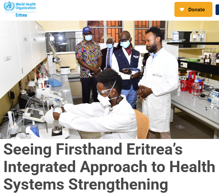 tesfanews's tweet photo. Seeing Firsthand Eritrea’s Integrated Approach to Health Systems Strengthening

ASMARA ― Eritrea is steadily strengthening a more self-reliant and resilient health system through investments in primary health care, skilled health workers, diagnostic capacity, and local pharmaceutical production, with these efforts receiving positive recognition from the WHO Regional Director. 

@WHOEritrea @WHOAFRO #Eritrea
https://t.co/zGkqoanxbs