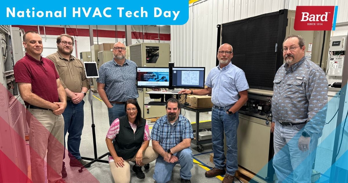BardHVAC's tweet photo. On National HVAC Tech Day, we recognize the hard work and dedication of our Bard HVAC technical support team! 🎉  Thank you for ensuring Bard customers remain safe and comfortable. https://t.co/CvUrfYBecl
