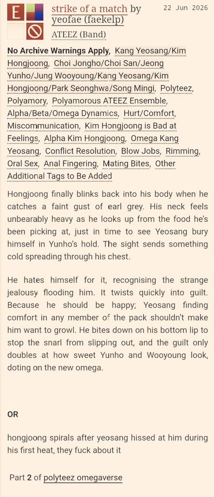fixonfaerie's tweet photo. strike of a match 
⤷ explicit  

• polyteez / 🐿️🌻 focus
• 2 chapters
• hurt/comfort + resolution
• omegaverse

🔗 https://t.co/yOMA1OOlXj https://t.co/roZlKAQ5Fj