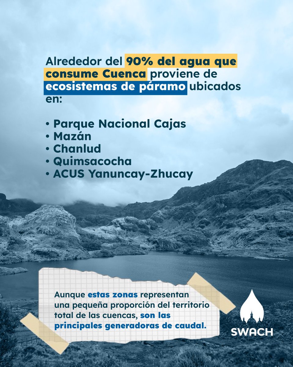 swach_ec's tweet photo. 🏔️📷 El 23 de junio celebramos el Día Nacional de los Páramos, recordamos que estos ecosistemas son fundamentales para el abastecimiento de agua de Cuenca y millones de personas en los Andes.   En este hilo compartimos algunos datos científicos sobre los páramos. https://t.co/UtRLrguTk3