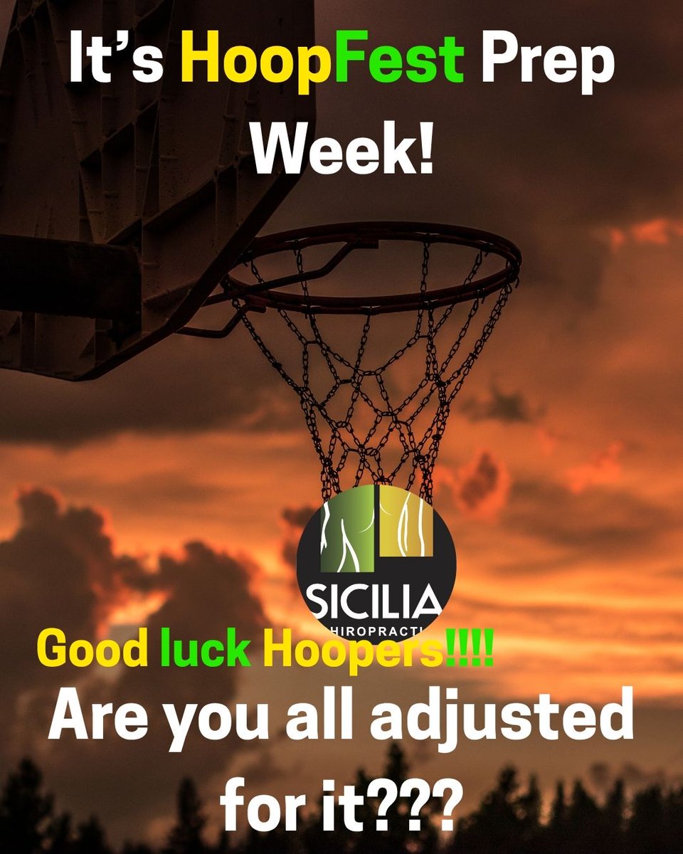 SICILIACHIRO's tweet photo. OPEN 9am-1pm, 3pm-6pm
Are you getting ready for the World's Largest 3 on 3 basketball tournament this week?? So are we! We are getting all our amazing patients adjusted and ready to hoop their hearts out! Good luck everyone!!! #Hoopfest #letsgospokane #chiropractic #ballislife https://t.co/a1IFVa4wzz