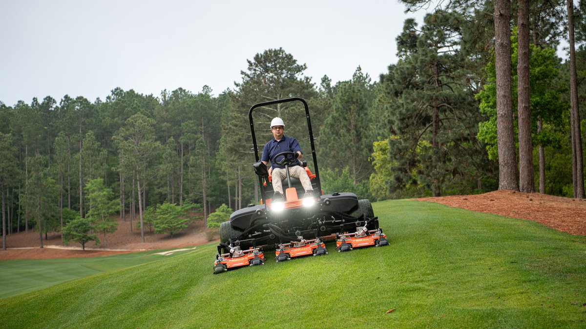 JacobsenTurf's tweet photo. Summer is here, and so is the heat! ☀️ 

When the rough gets tougher, the AR530 keeps your course looking clean and sharp giving you Jacobsen's signature cut whenever you need it.

#Jacobsen #AR530 #JacobsensSignatureCut https://t.co/1W0246eyjS
