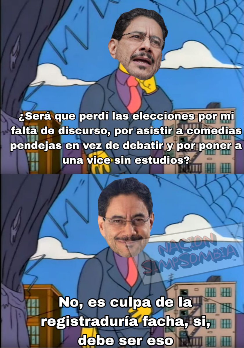 NSimpsombia's tweet photo. Yo estoy mal? No la oposición está mal https://t.co/T1UPft2DsL