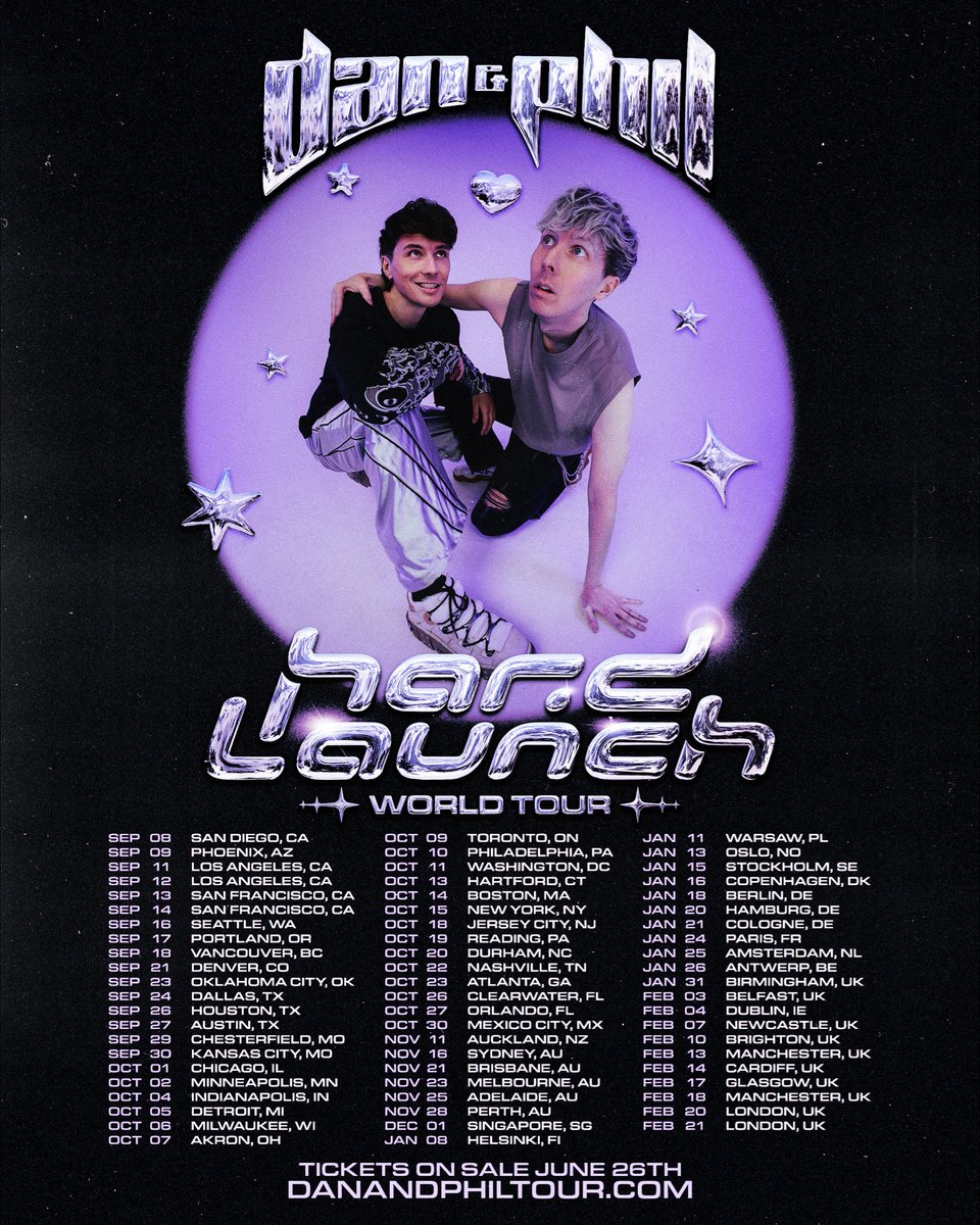 danielhowell's tweet photo. DAN AND PHIL - THE HARD LAUNCH WORLD TOUR  TICKETS ON SALE FRIDAY 12PM LOCAL TIME https://t.co/dPs8YqtW0h https://t.co/RGy5b9K6t5