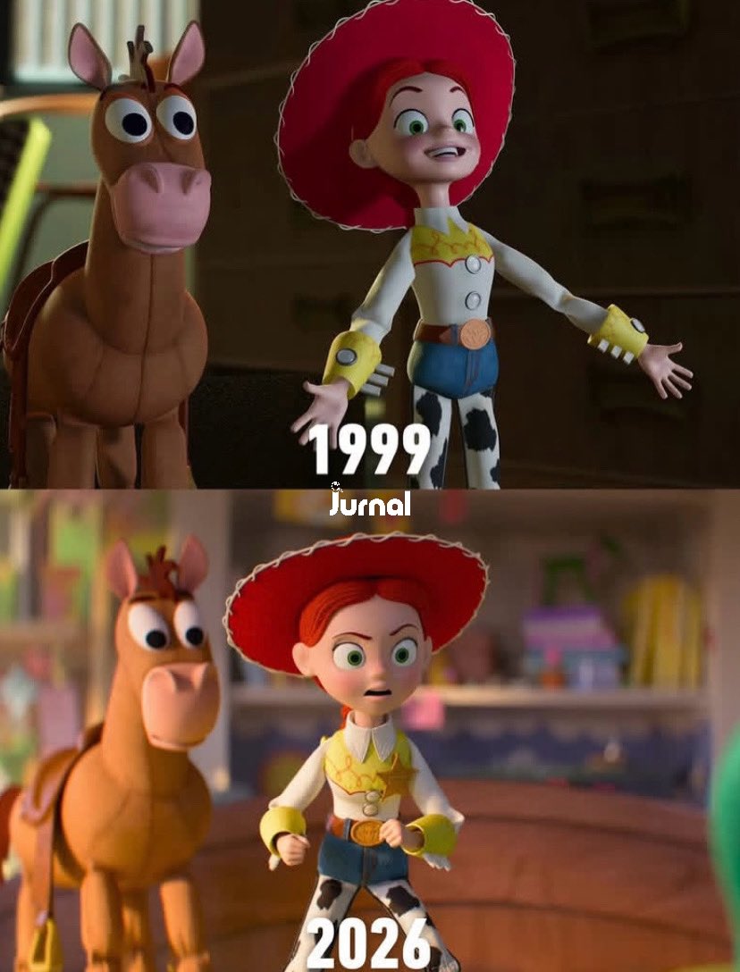 jurnalhabertr's tweet photo. ‘Toy Story 5’ oyuncakları Jessie ve Tom’un 27 yıllık değişimi: https://t.co/2OcMmU9LSZ