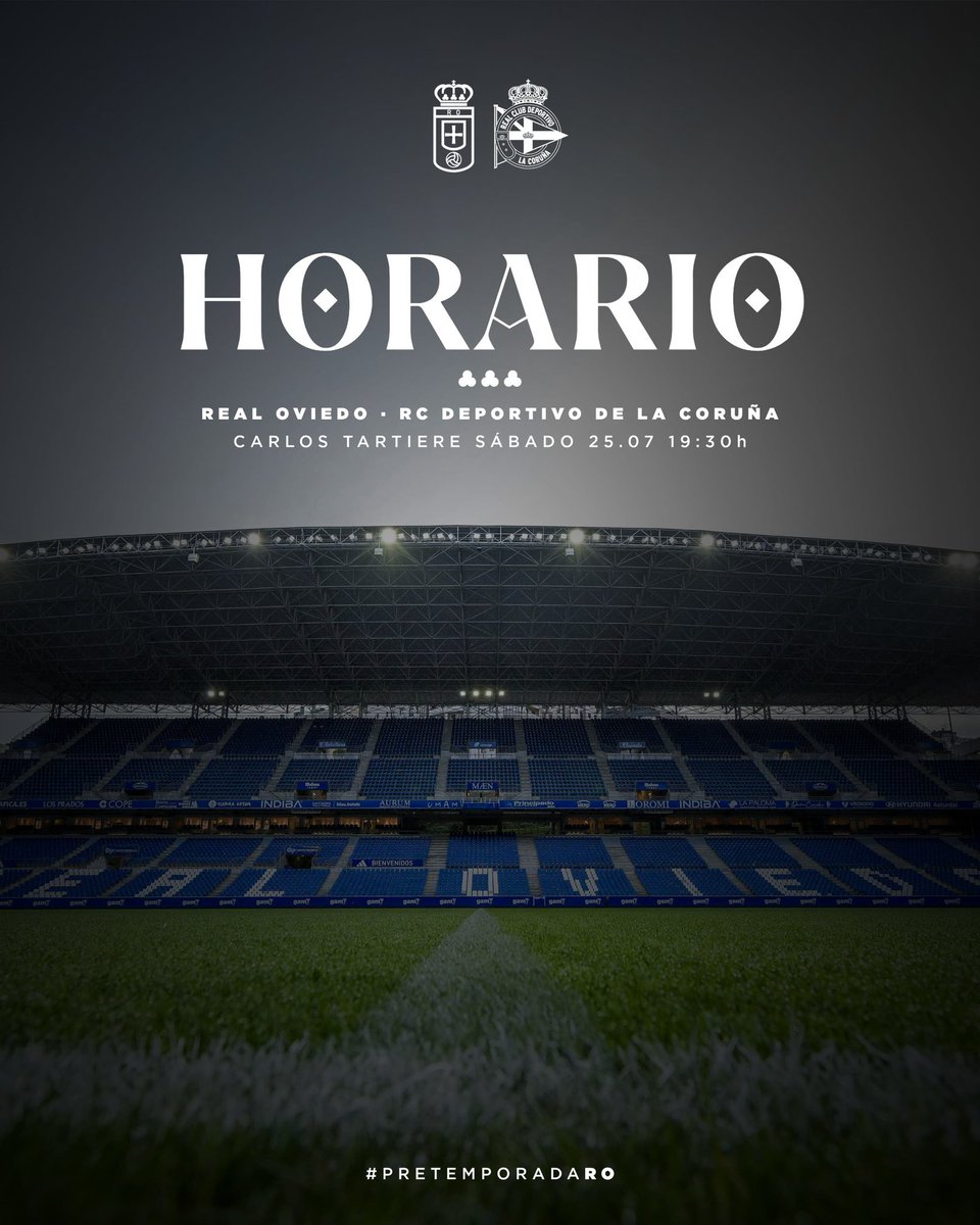 _RadioRO_'s tweet photo. HORARIO.
El Real Oviedo da a conocer el horario de su primer partido de pretemporada.

🆚 RC Deportivo de La Coruña
🗓 Sábado 25 de julio
🕢 19:30
🏟 Carlos Tartiere https://t.co/ToqHFDUwpI