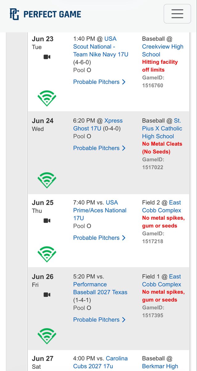 colecheatham7's tweet photo. Will be playing in the @PerfectGameUSA WWBA National Championships this week at East Cobb in Georgia with @TroskyTeams National. I will be pitching our headliner game on thursday in relief innings 3-6. Pumped for another opportunity! Schedule 👇🏼
@twinterstein7 @stevemckee87 @brown1e24 @jkorte5 @BaileyReid39 @CoachD_42 @WessonsWD @MichaelNewstrom @derek_orndorff @dranderson74