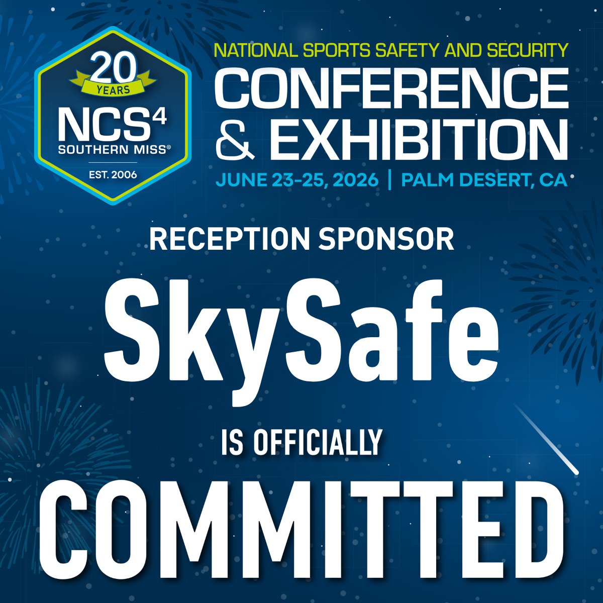 skysafe's tweet photo. Heading to the NCS⁴ National Sports Safety and Security Conference in Palm Desert?

Visit SkySafe at Booth #55 to see how leading universities, stadiums, and event security teams are gaining real-time visibility into drone activity and strengthening airspace security.

We'll also be celebrating our 2026 Golden Eagle Award recognition and sharing new pricing incentives for colleges, universities, and sports venues, making industry-leading drone detection and airspace intelligence more accessible than ever.

Stop by Booth #55 to learn more and see what's happening in your airspace.

#NCS4conf #SportsSafety #Security