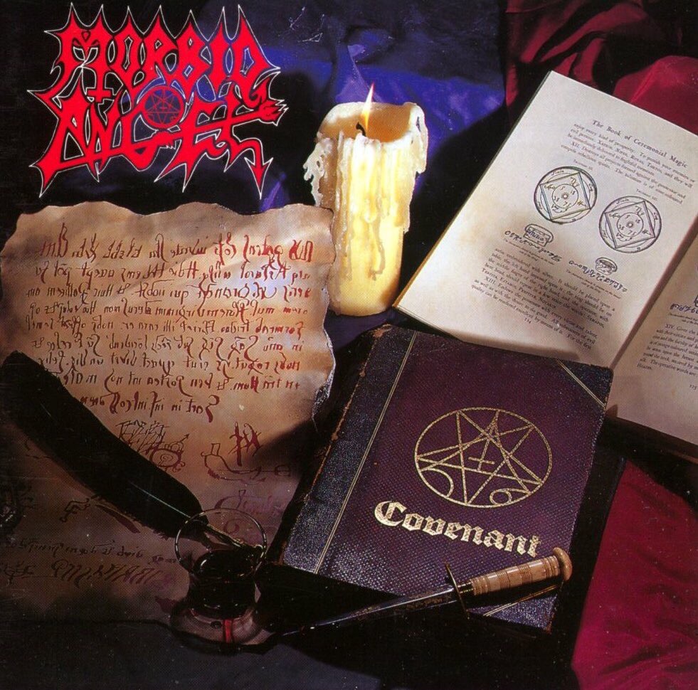hitosdelrock's tweet photo. 22-06-1993: La banda Morbid Angel edita su tercer disco de estudio "Covenant", con temas como "God Of Emptiness", "Rapture" o "World of Shit (The Promised Land)". Es uno de los álbumes más populares e influyentes del death metal, con una alta difusión en los medios como MTV https://t.co/4TKOqHnFjJ