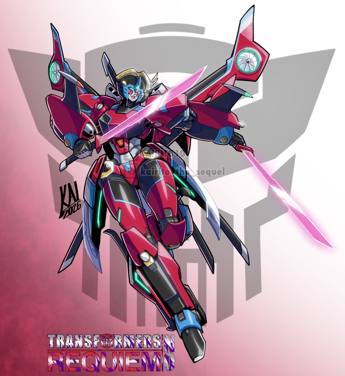 Kairito10's tweet photo. The Wrecker’s elegant secret weapon and the first and only Autobot Cityspeaker, Tf No Requiem Windblade! Story thread below! https://t.co/r8eg5xQ2Gk