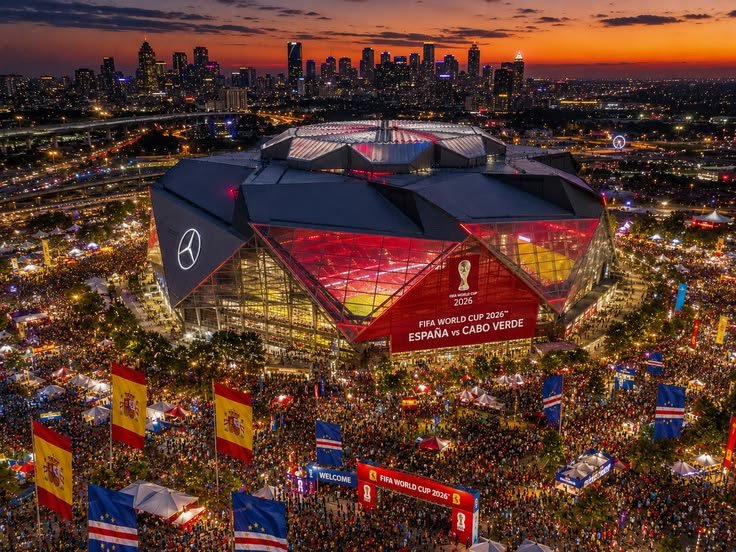 Theberni250's tweet photo. Before the 2026 World Cup, many of us thought Santiago Bernabéu was the best stadium in the world.... Lol 😆 

 No club, city, or even country in Europe can afford to build stadiums on the scale of SoFi Stadium and Mercedes-Benz Stadium.

The people who kept saying, "The USA will ruin the World Cup" or "It was a mistake to give them the tournament" must be having a tough time right now.

Can't wait to hear the apologies from everyone who doubted the United States as a World Cup host. 🇺🇸