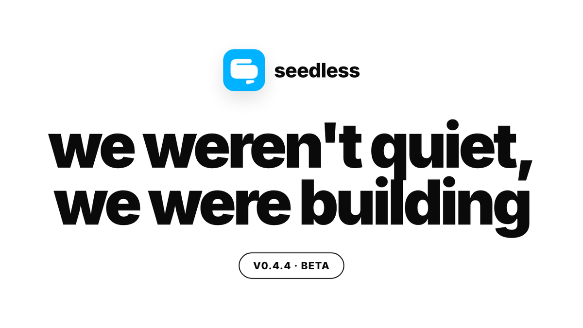 seedless_wallet's tweet photo. We've been quiet here. That was on purpose.

For weeks we've been heads-down rebuilding the parts of Seedless you actually touch. v0.4.4-beta is in tester hands today.

What changed for you:

Hold more than one wallet, switch between them in a tap.
See the moment money lands in your wallet.

Send your full balance without it failing.
Swap without it eating into your fees.

Tap the eye to hide your balance, no biometrics 
Faster everywhere.

Private mainnet beta. Simple and Private Passkey wallet on @solana