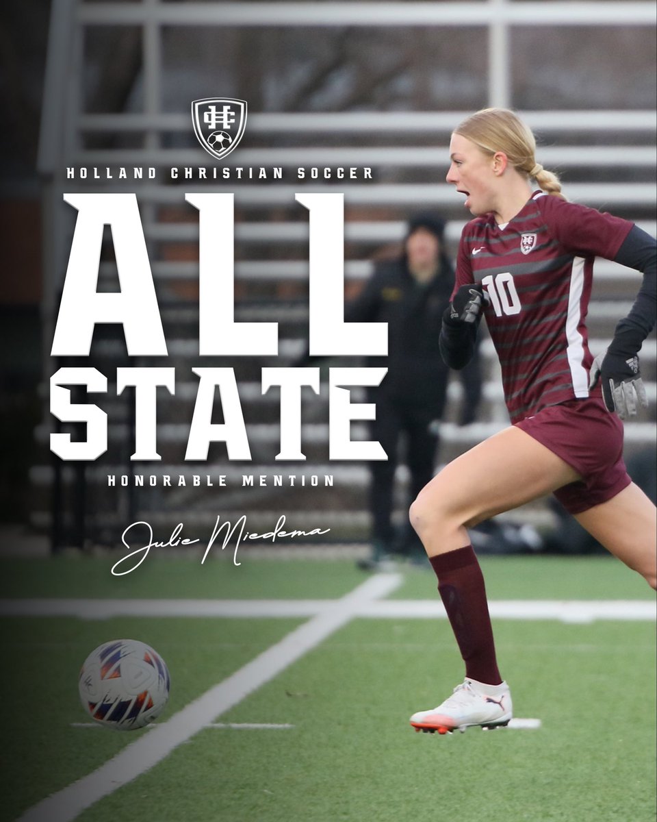 HCHSGirlsSoccer's tweet photo. Congrats Julie Miedema! Honorable mention All State! #GoMaroons https://t.co/EVCYAwb4RX