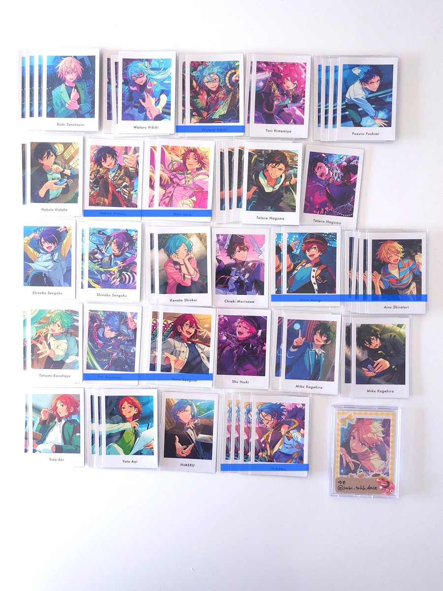 yuki_trhk_daze's tweet photo. 【交換】あんスタ ぱしゃっつ エモカ クリカ

譲:画像1〜3
求:同異種　嵐 ニキ レオ 泉 真＞斑 零 燐音 10th特典 望見 舞珠(友人分)

※真 斑は他同数含むのみ
※青線は画像４枚目or望見 舞珠との交換
※奏汰FF様のみ

郵送交換のみ
検索からでもお気軽にお声がけ下さい
よろしくお願い致します https://t.co/NQ4BwdArn0