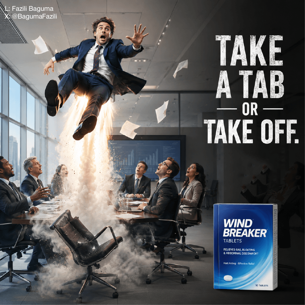 BagumaFazili's tweet photo. One Minute Brief of the Day - 22/06/26 Create posters to advertise #WindReliefTablets 💨
@OneMinuteBriefs https://t.co/sCgYEP1thW